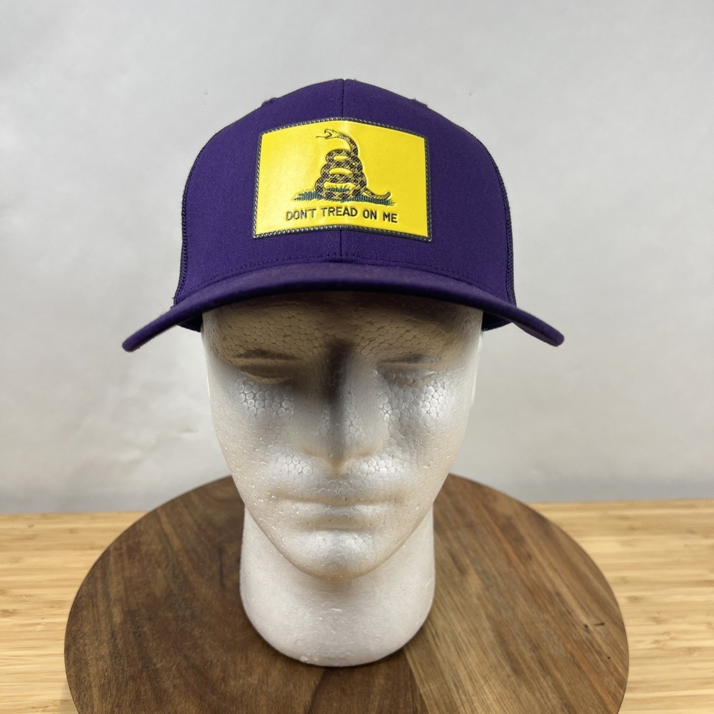 Richardson 112 Trucker Hat Purple Mesh Snapback Don't Tread On‎ Me Patch Cap